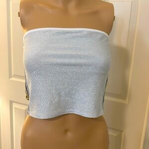 Victoria Secret PINK Silver Tube Top Size Large